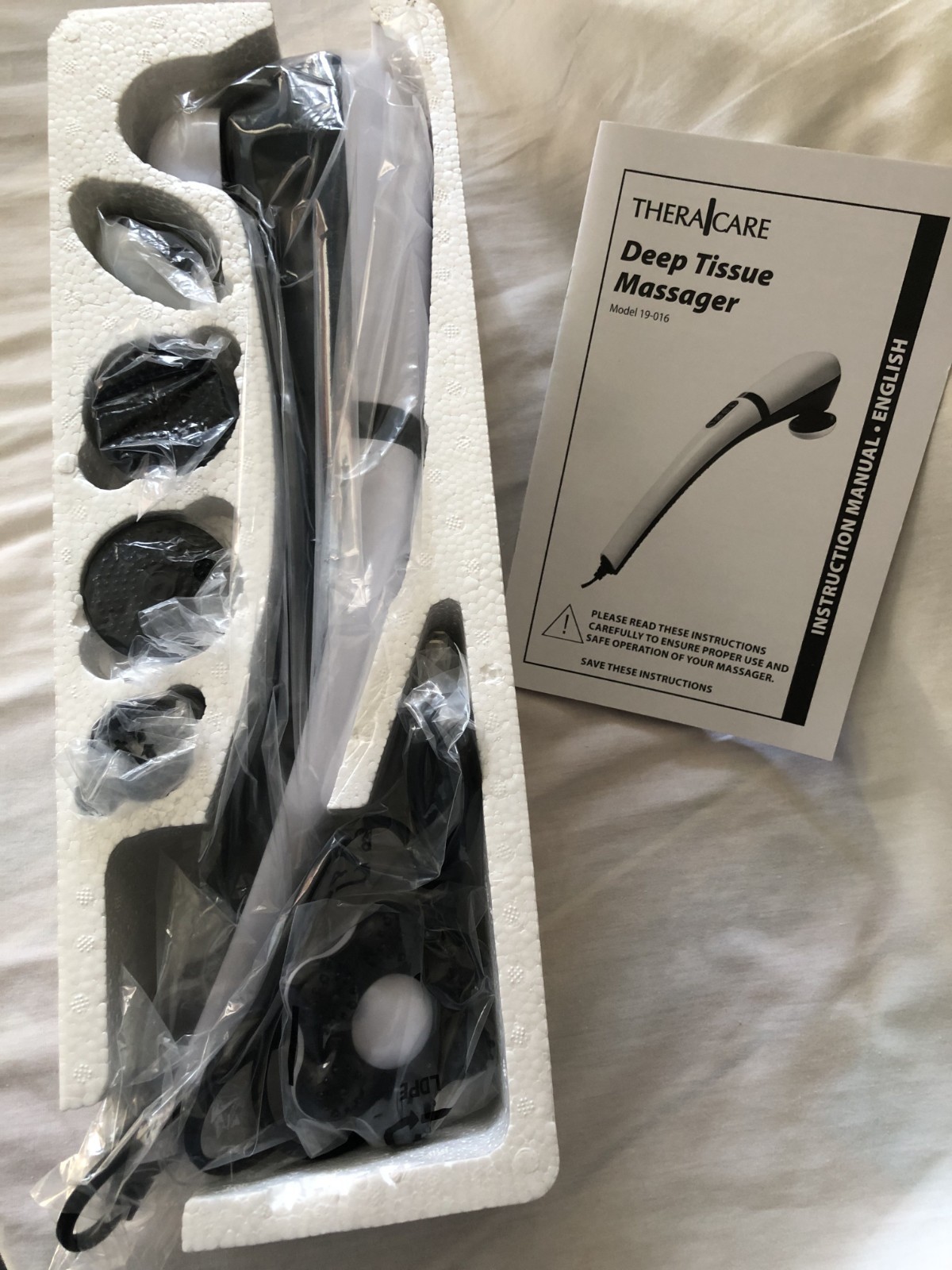 Theracare Deep Tissue 7 in 1 Massager with Heat Model 19-016 Head Attachments