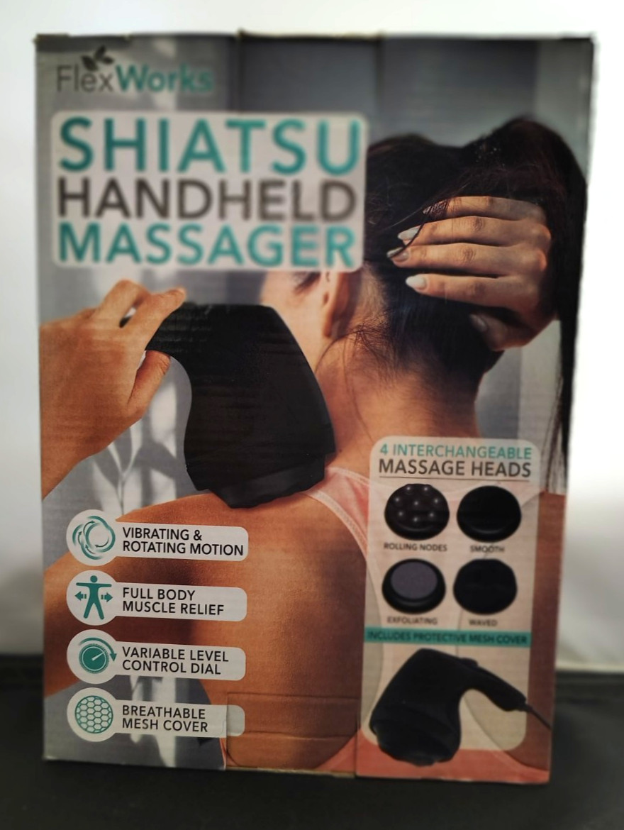 Shiatsu Handheld Back Massager, Powerful, Lightweight, Deep Tissue Mas