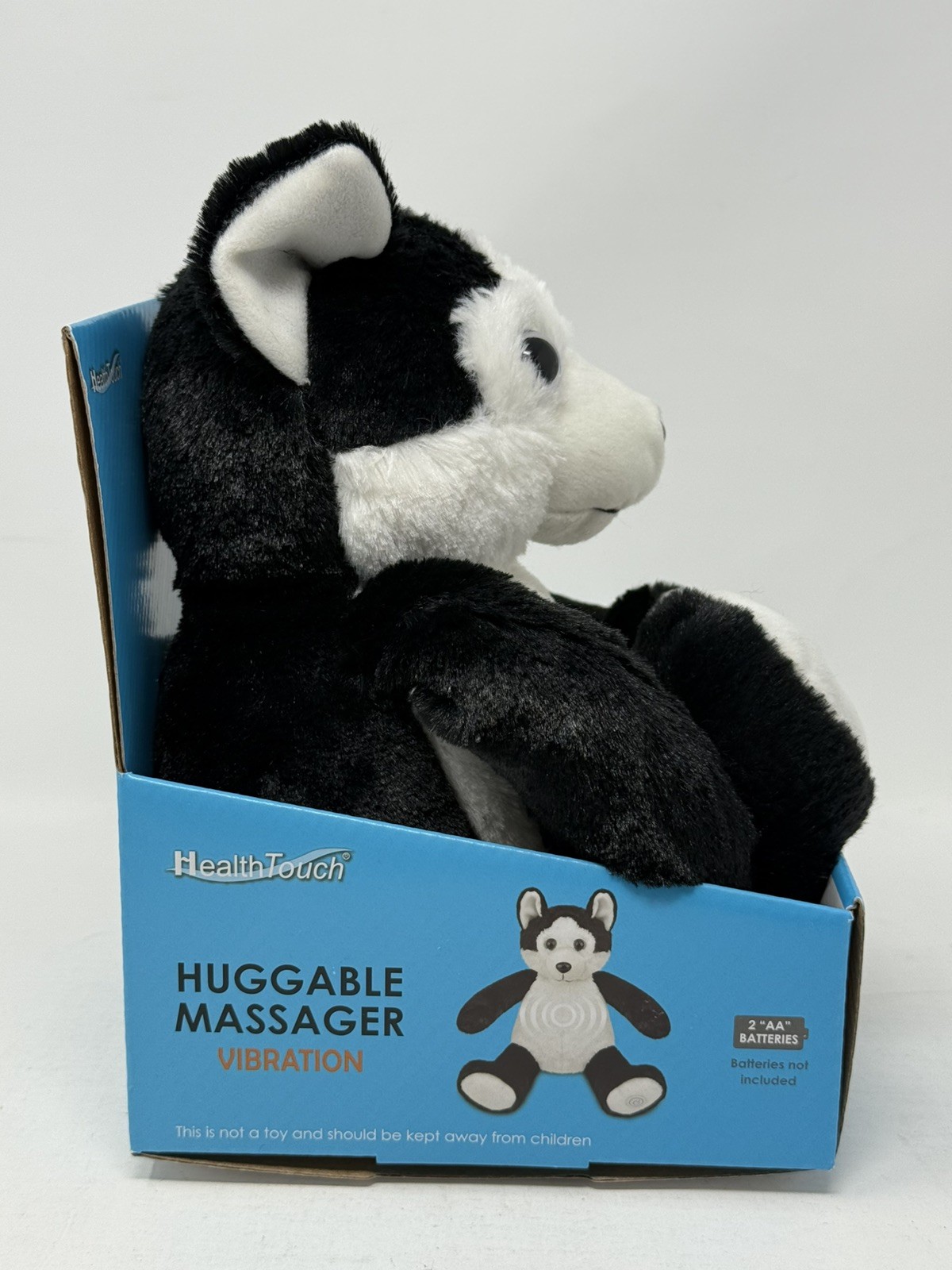 Health Touch Vibrating Huggable Massager Husky Plush