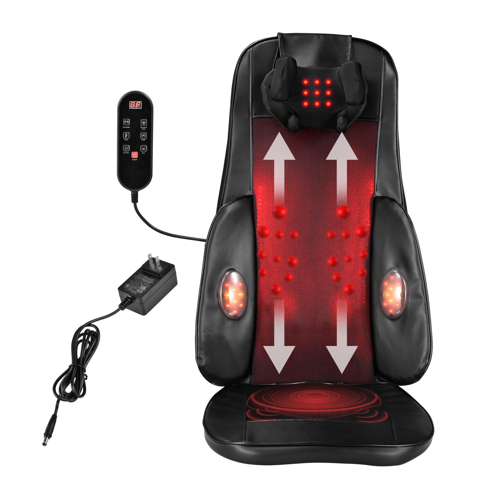 Shiatsu Back Massager with Heat, Massage Chair Pad Massage Seat Cushion