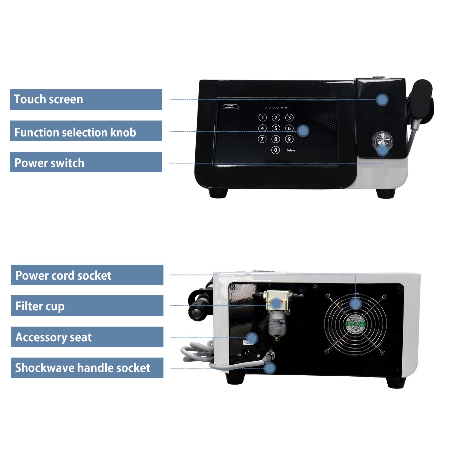 ED Shockwave Therapy Machine Shock Wave Body Massager Spine Joint Pain Relief