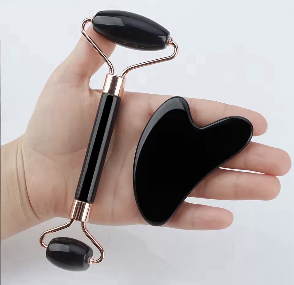 Ice Face Roller Set with Gua Sha Tool – Facial Massager Skin Lifting Contour