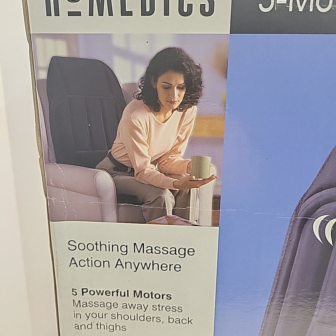 Homedics Back Pleaser Ultra 5 Motor Wave Action System Heat Massage 3 Speed