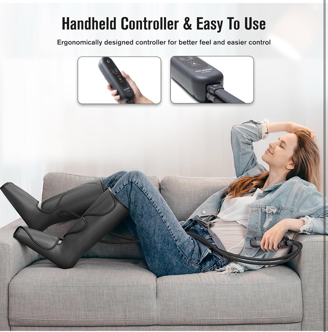 FIT KING Leg Air Massager Circulation Relaxation Foot and Calf Massage No Heat