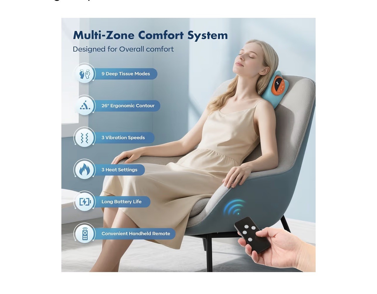 2026 Neck Massager 4-In-1 with Deep Tissue 3D Kneading & Soothing Heat – Portabl