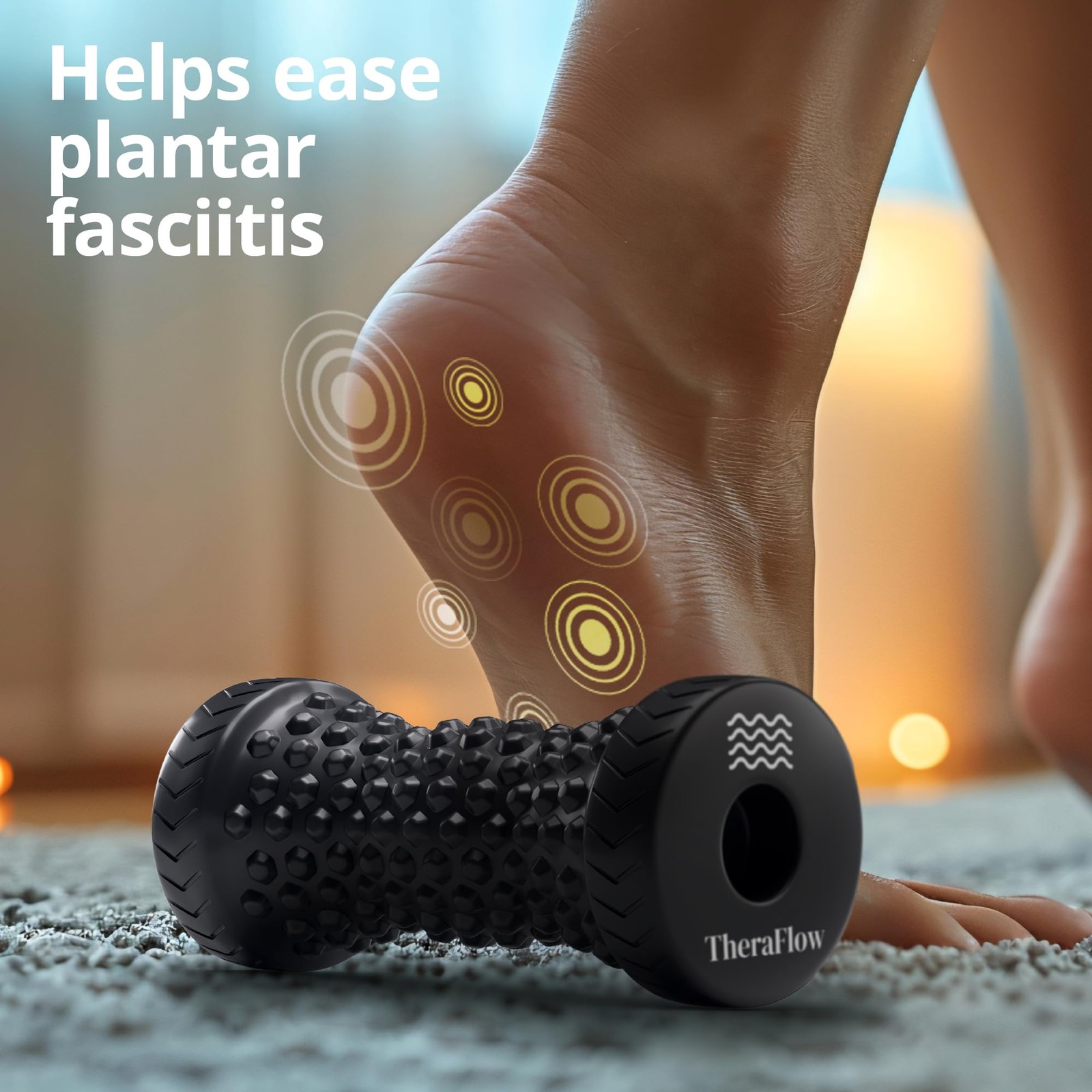 TheraFlow Foot Massager for Plantar Fasciitis Relief – Portable & Lightweight…