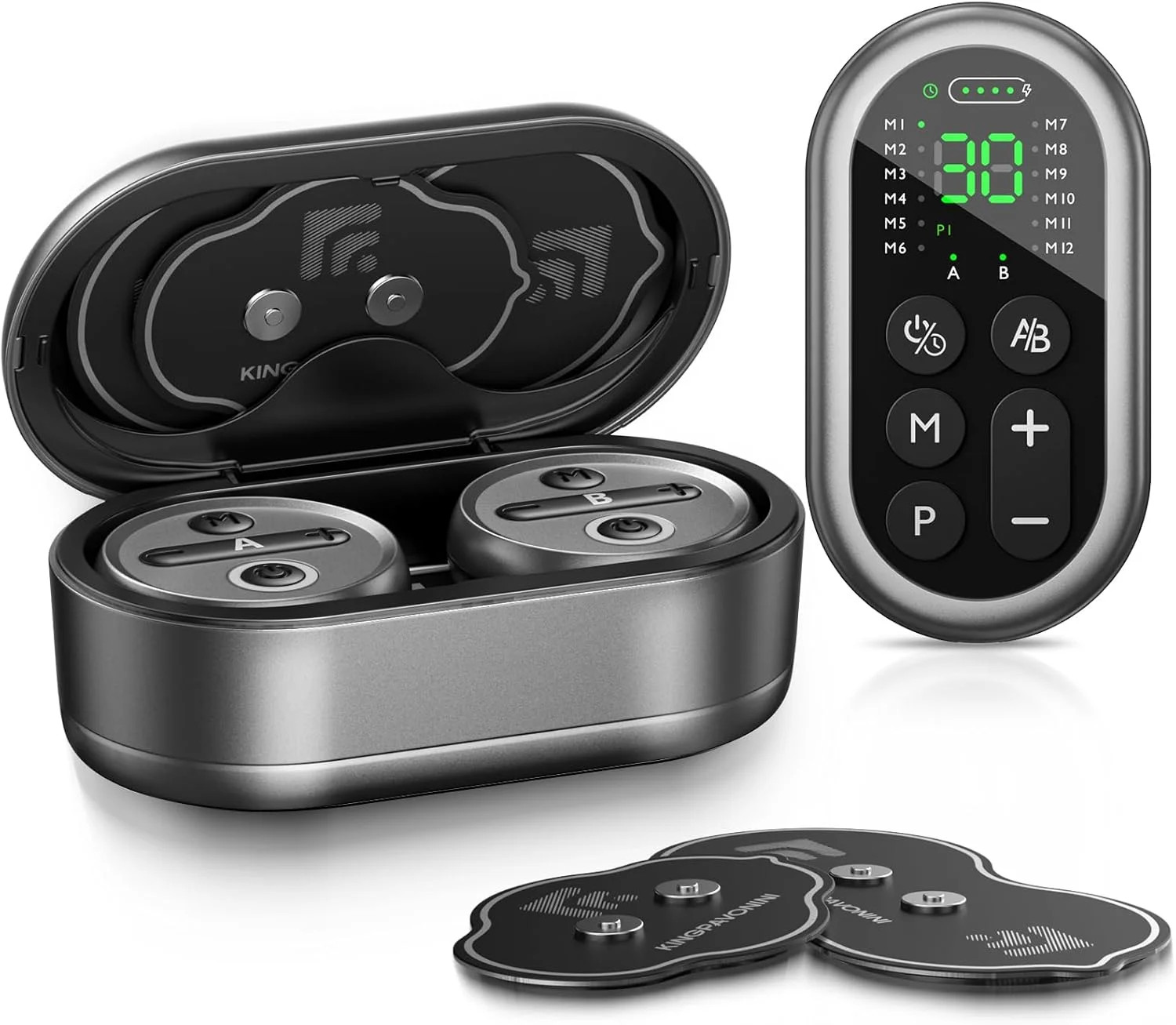 KingPavonini 48 Mode Wireless TENS Unit Muscle Stimulator 2 Channel, Rechargeabl