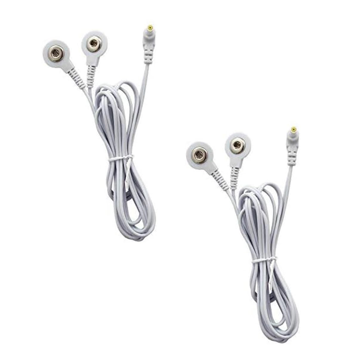 Durable TENS Lead Wires 2.35mm Shielded Plug TENS to 3.5mm Snap Electrode Wir…