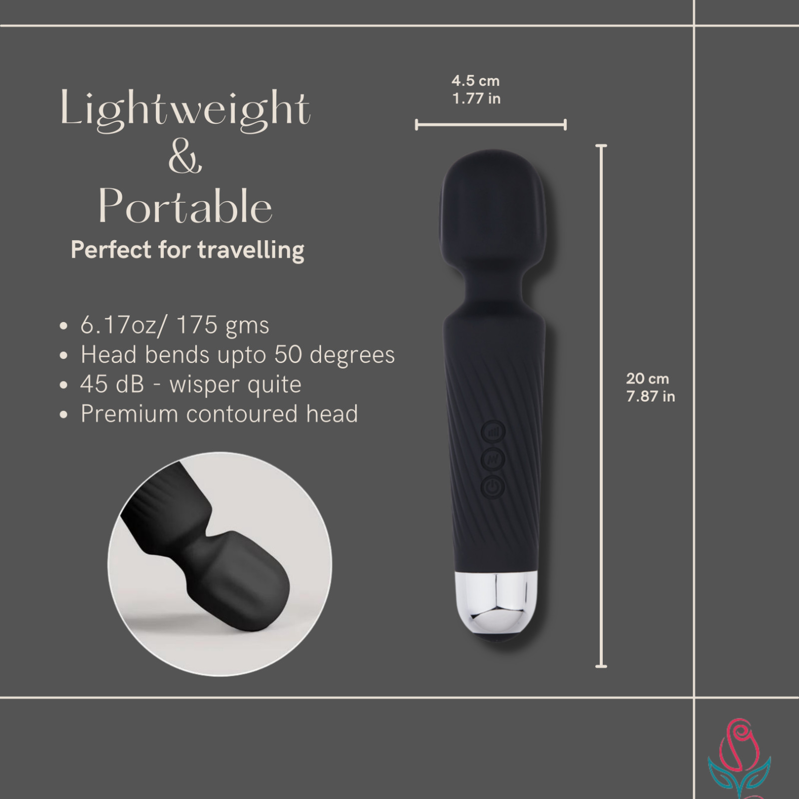 Women Vibrator Rechargeable Personal Wand Vibrates Massager-Waterproof & Quiet