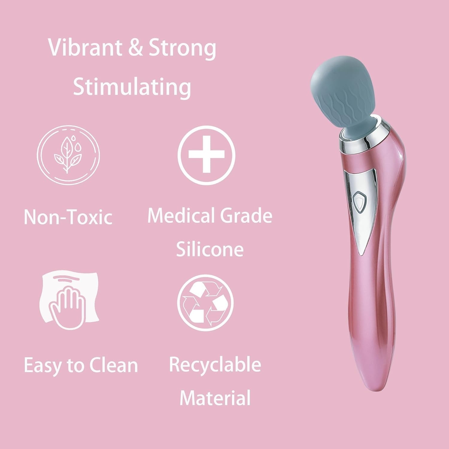 5 Mode Vibrating Massager – Cordless and Ergonomic for Travel & Home Use
