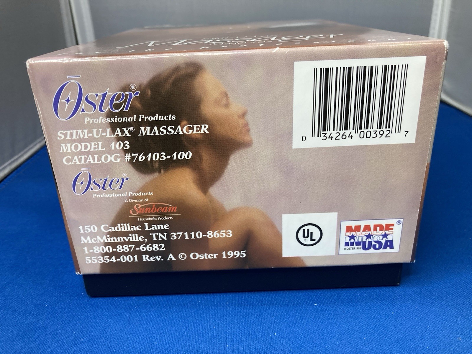 Vintage Oster Stim-U-Lax 103 Massager Barber Professional Tested USA Box Manual