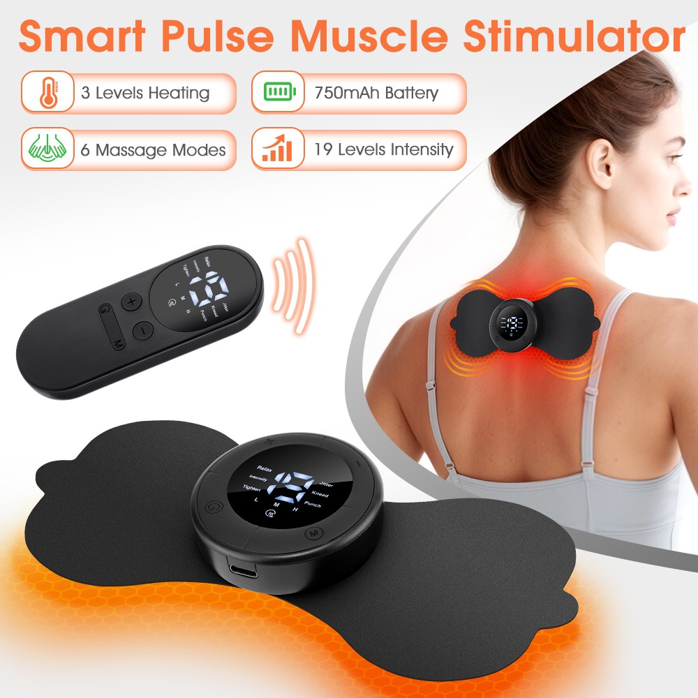Electric 19 Gears Neck Massager EMS Muscle Stimulator Back Pain Relief Patches