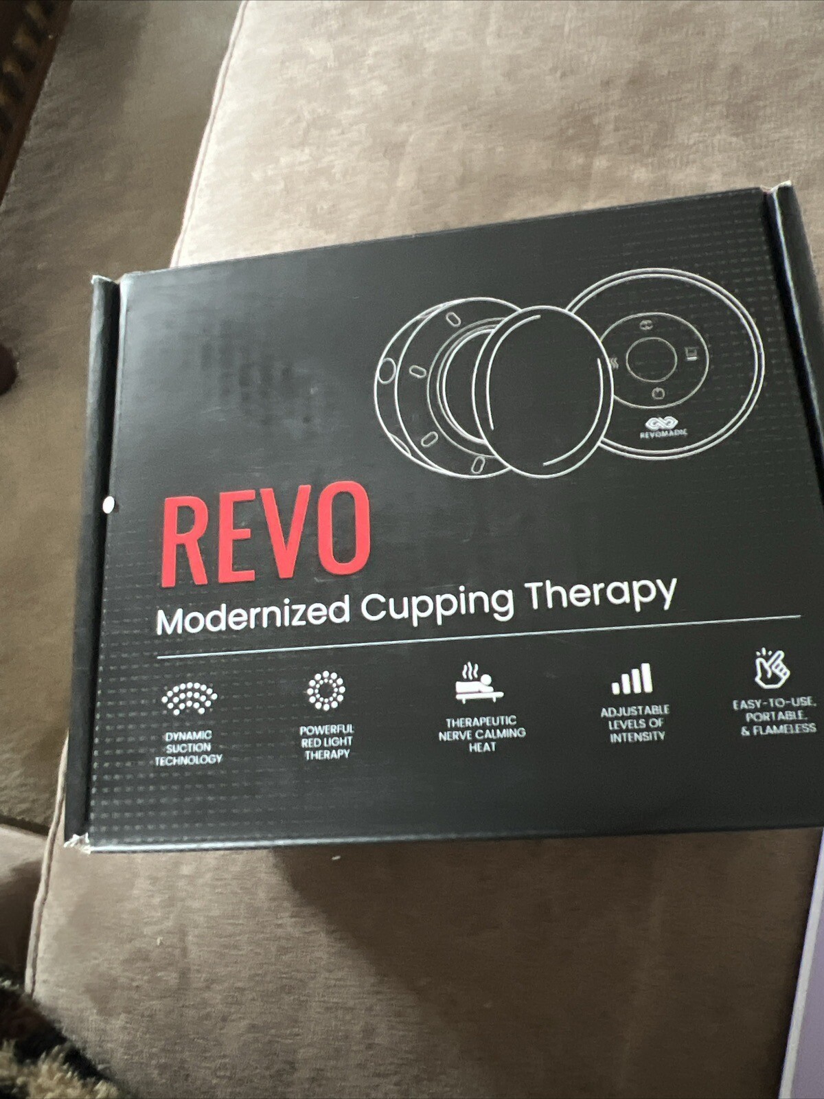 REVO the Original 4-in-1 Smart Cupping Therapy Massager with Red Light therapy