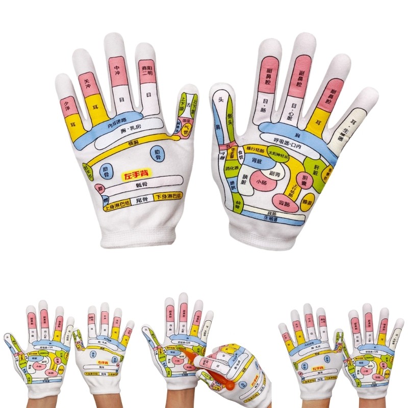 Household Hand Reflexology Tool Thickened Nylon Acupressure Reflexology Gloves