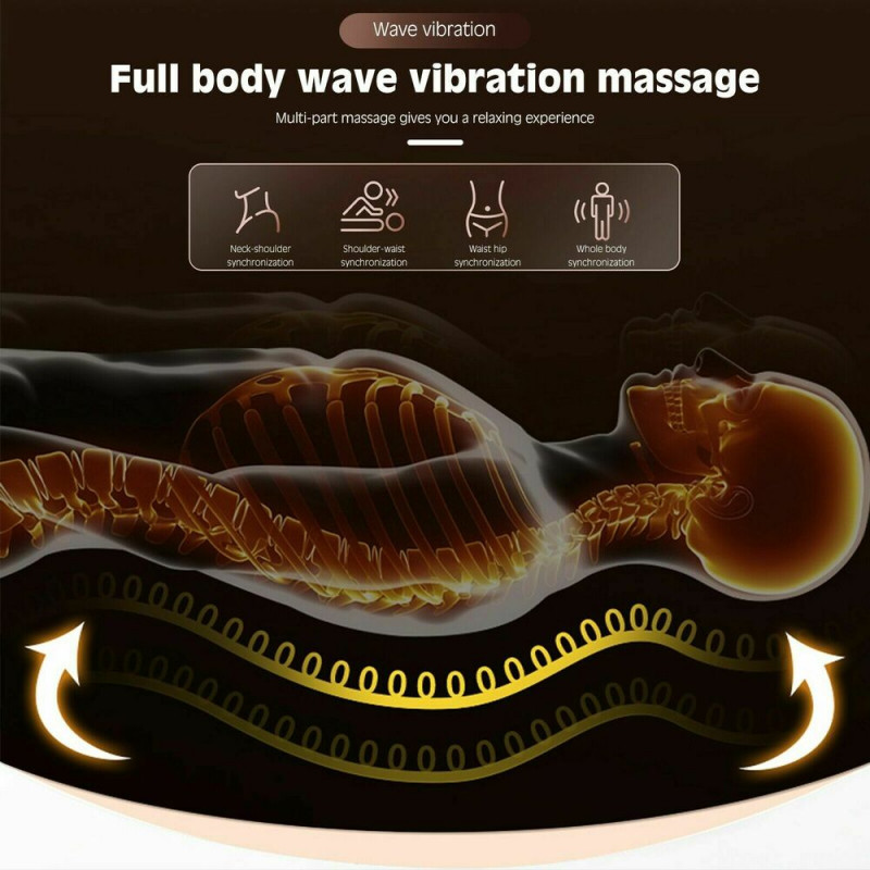 8 Mode Massage Seat Cushion with Heated Back Neck Massager Chair Home & Car