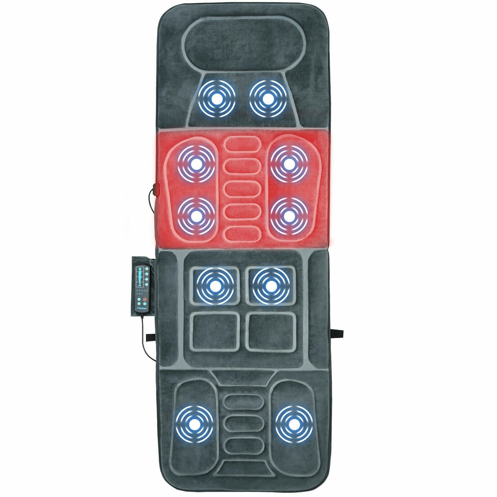 Gorelax Foldable Massage Mat Full Body Massager w/ Heat & 10 Vibration Motors