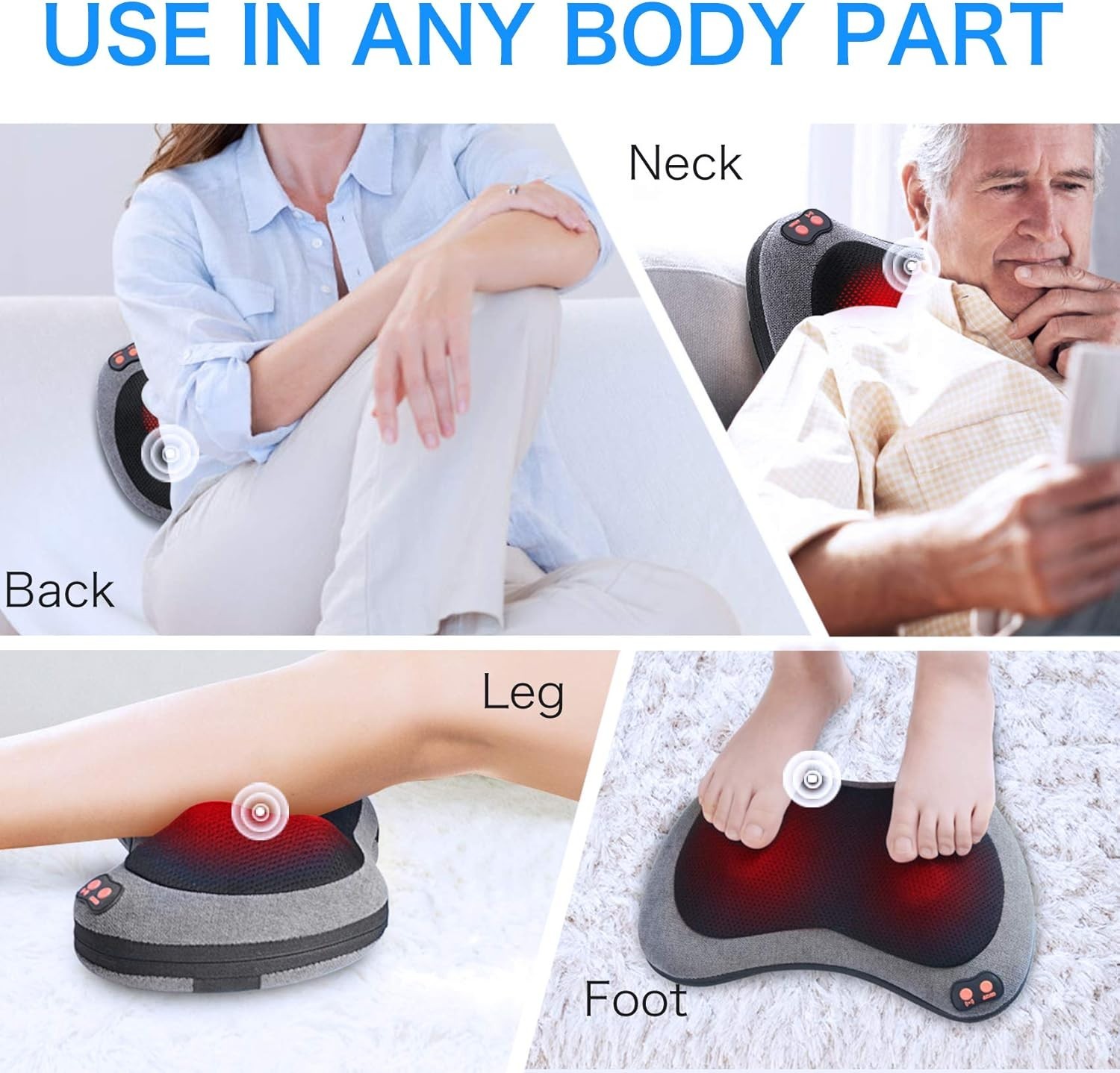 Papillon Shiatsu Back Massager with Heat,Fathers Day Dad Gifts for Men, Dad, Dee