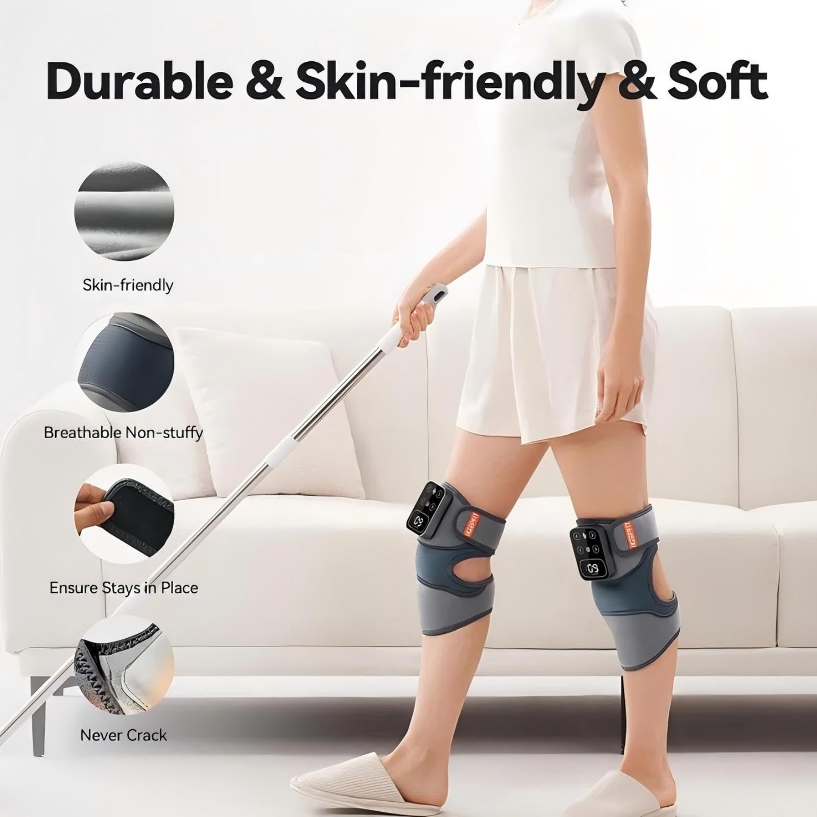 Cordless Knee Massager with Heat Vibration for Pain Relief, MAXwarm 4.0[2026 …