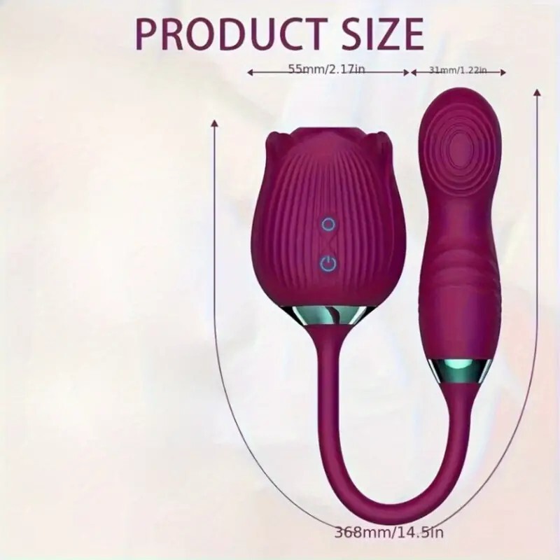 Multispeed-Personal-Massage-Rose-Vibrator-Licking-Massager-for-Women-Gift NEW