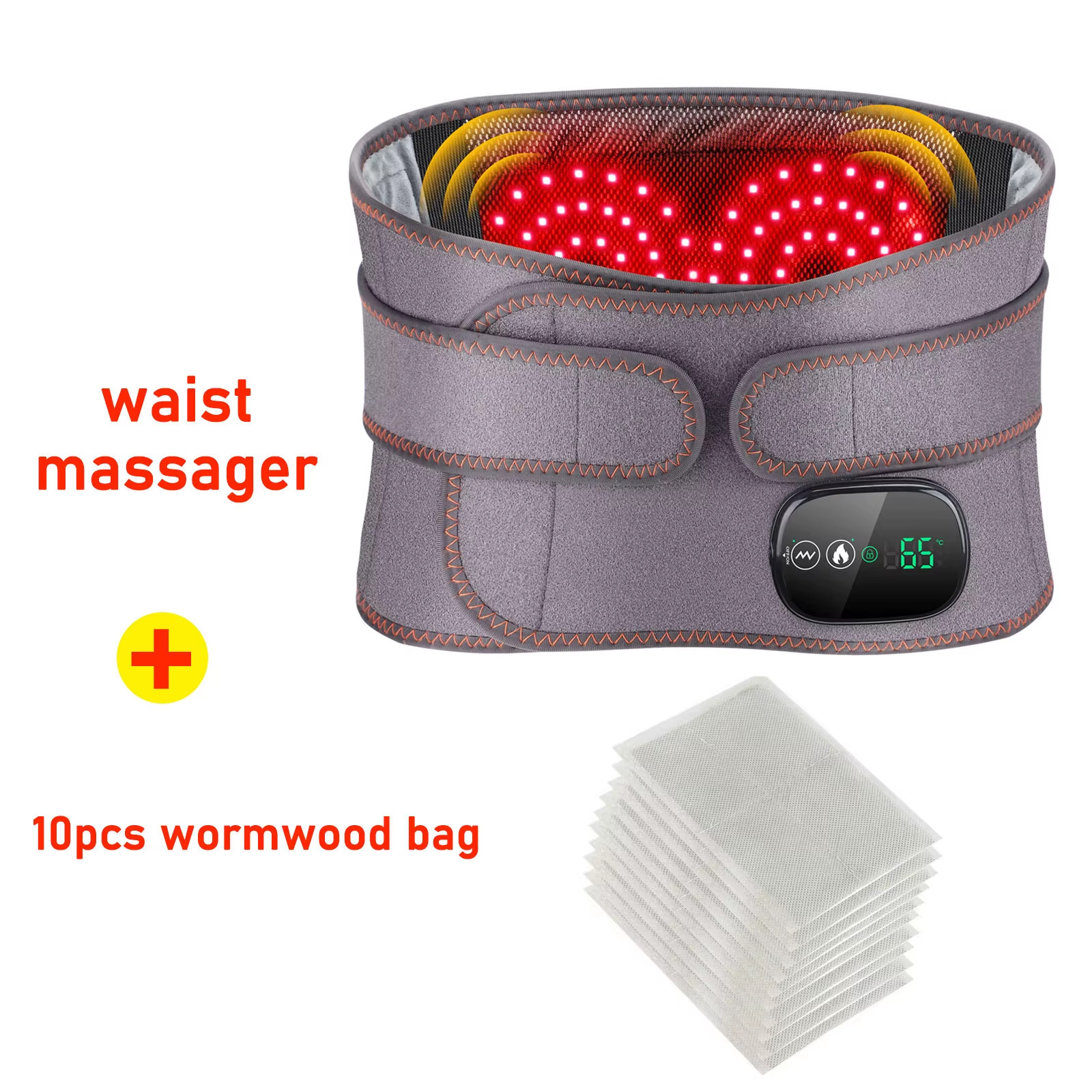 New Upgrade Electric Heating Waist Massager Brace Belt Back Relax 3 Gears Adjust