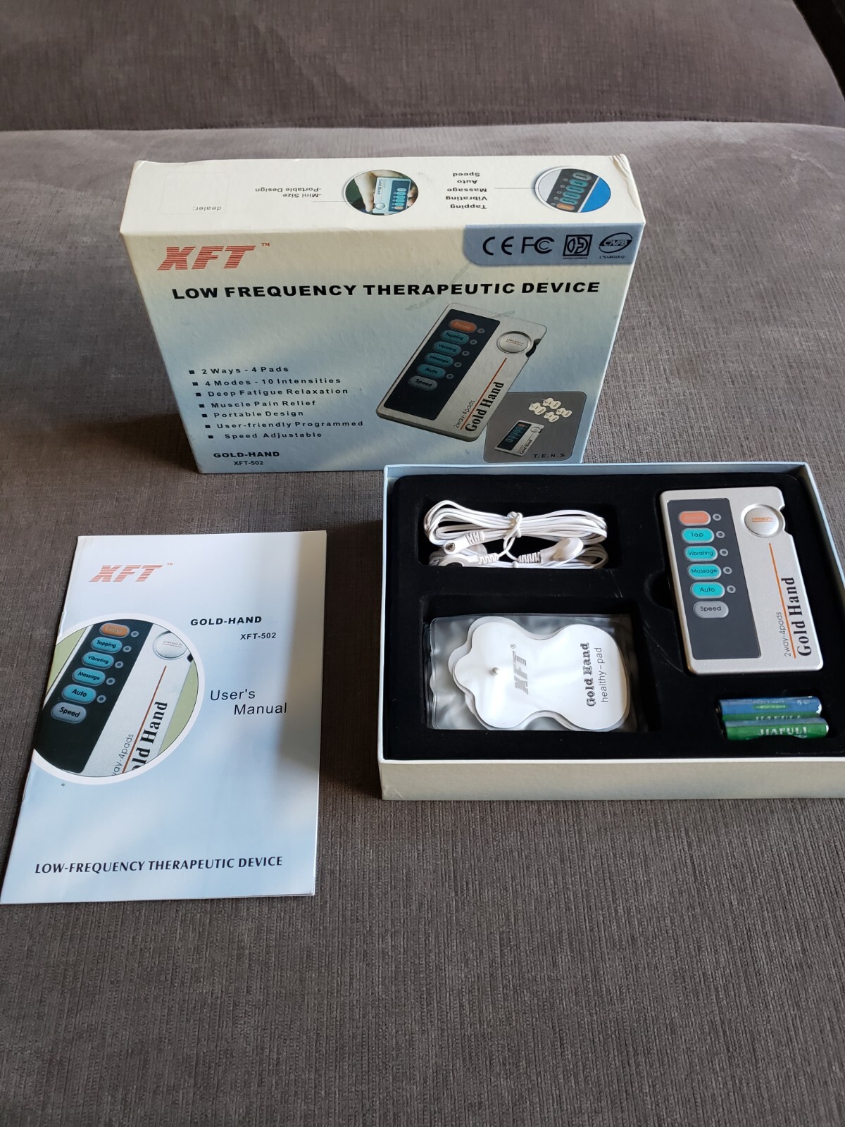 New In Box! Gold Hand XFT-502 Low Frequency Therapeutic Device – 10 Intensities!