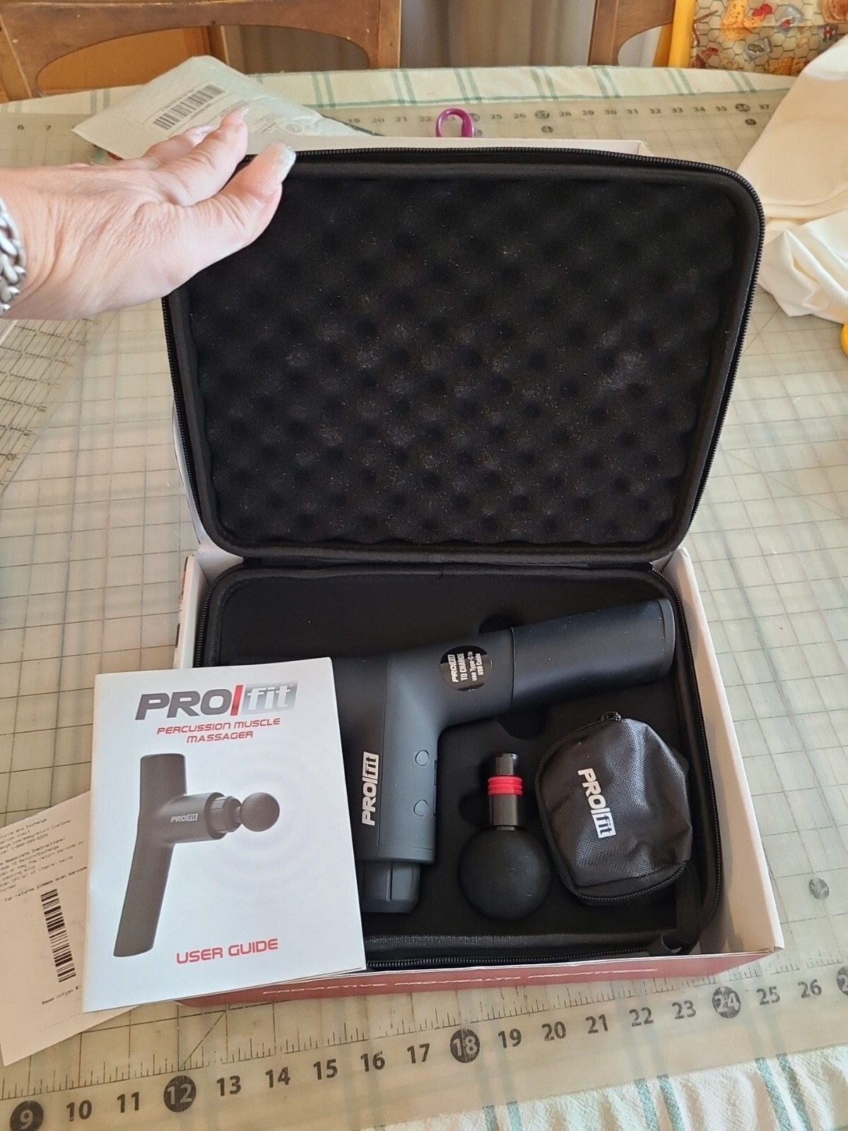 Tzumi Pro Fit – Percussion Muscle Massage Gun – Black