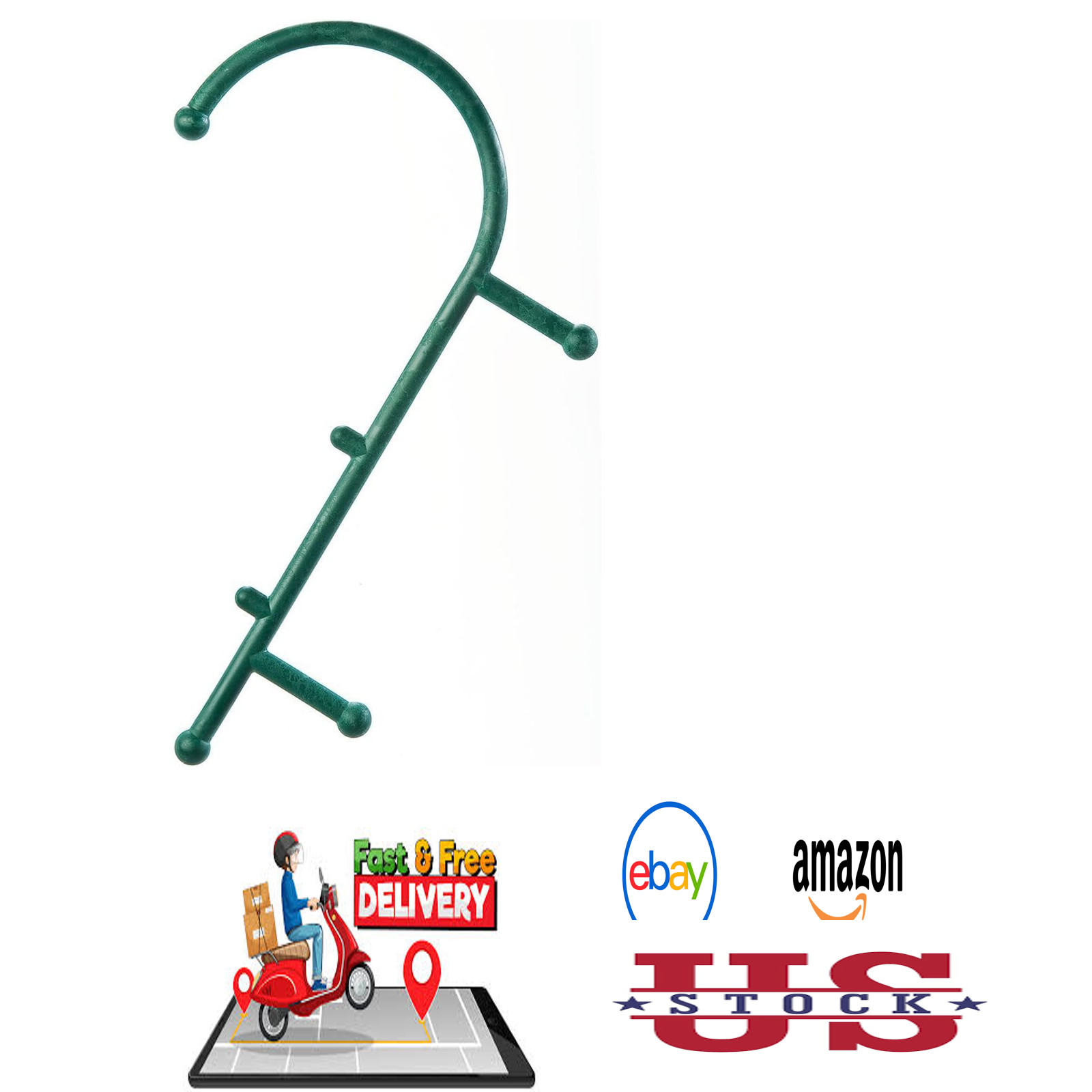 Thera Cane Massager Green Single Physical Therapy Pain Relief Pain Relief