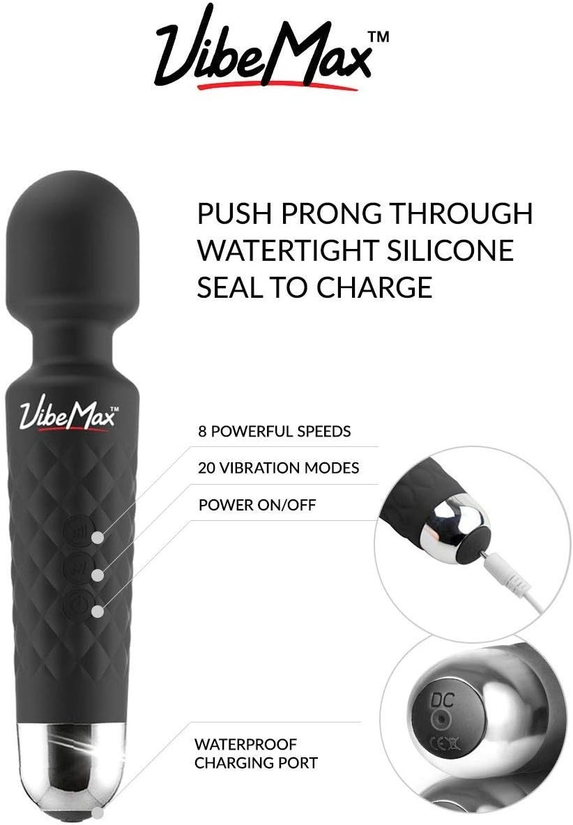 Rechargeable Personal Massager – Whisper Quiet Waterproof Wand for Stress Relief