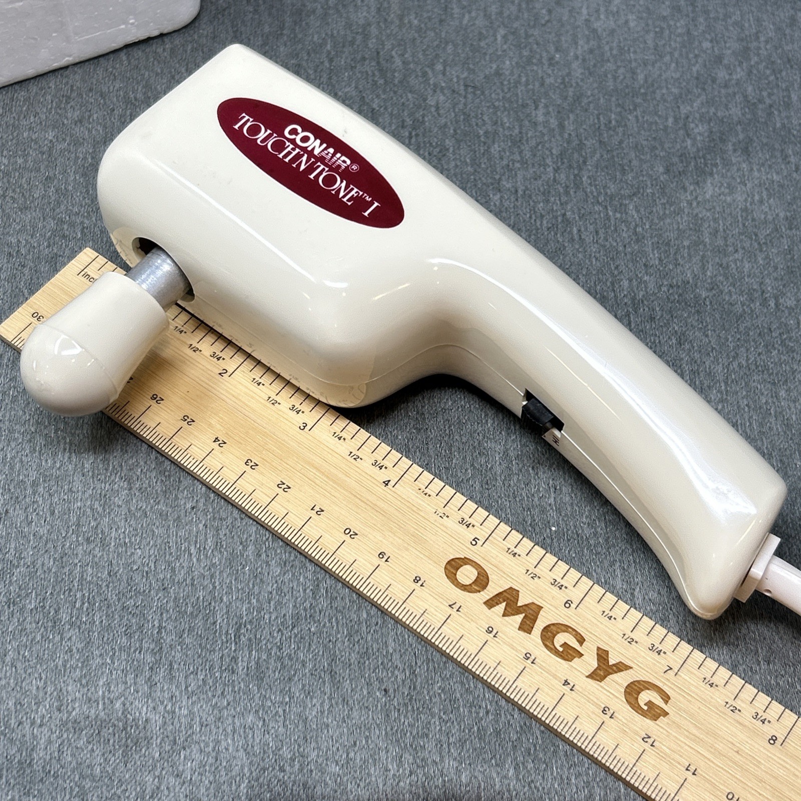 Vintage 1980s Conair Touch’N Tone I Massager 2-Speed 6 Attachments Tested Works