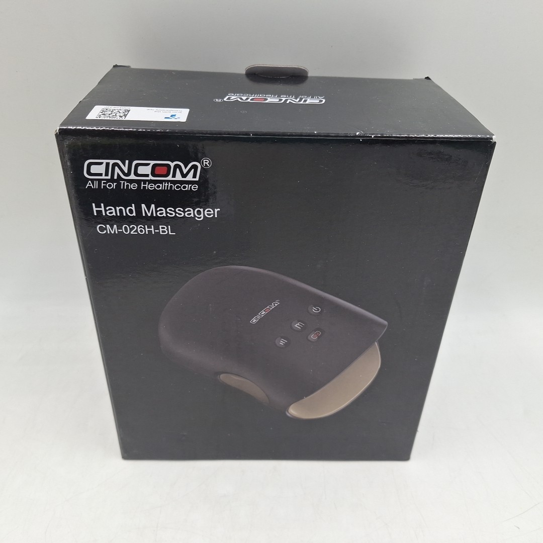 CINCOM Rechargeable Hand Massager Heat and Compression (Black) CM-026H-BL