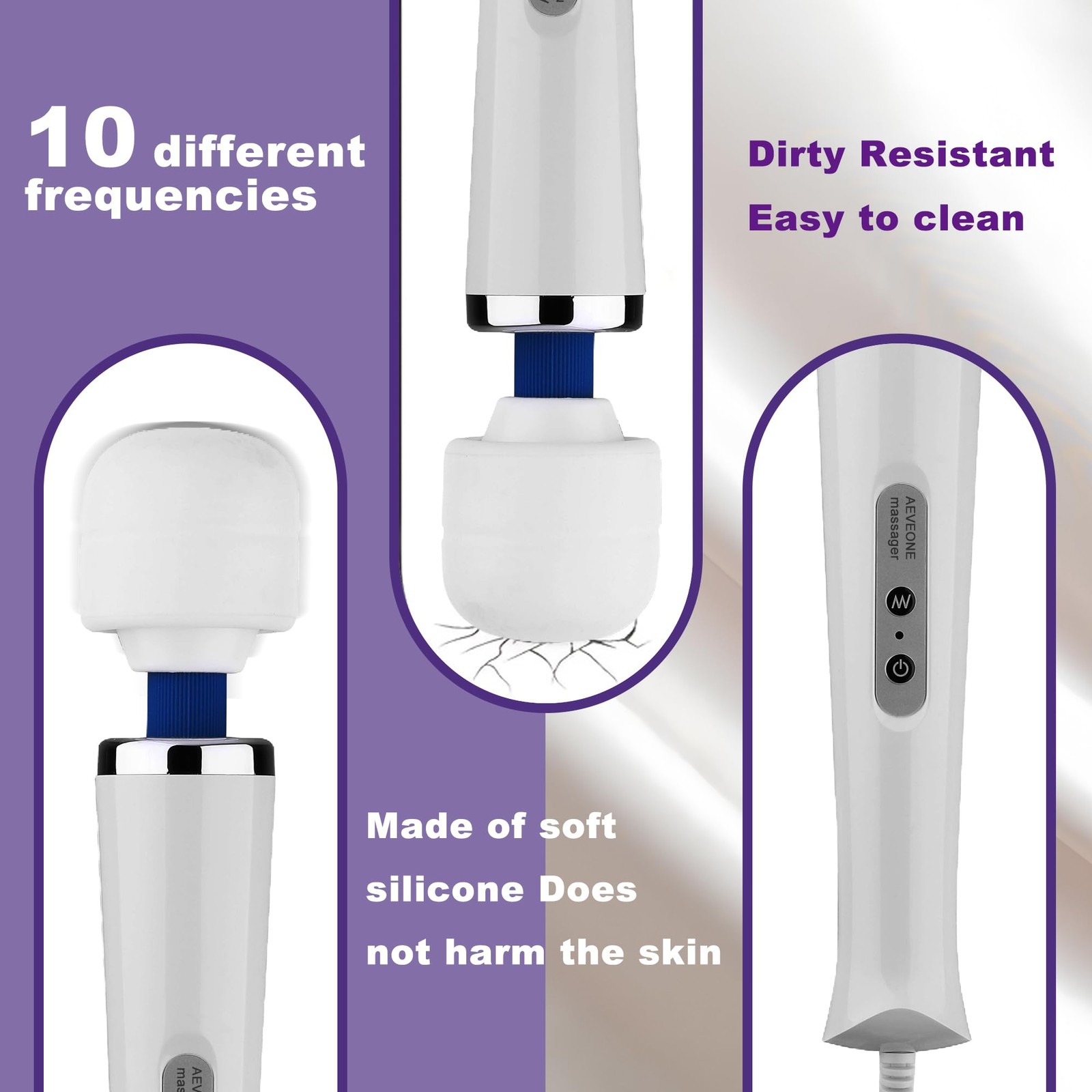 AEVEONE Wired Powerful Handheld Wand Massager, Strong Personal Vibration Mass…