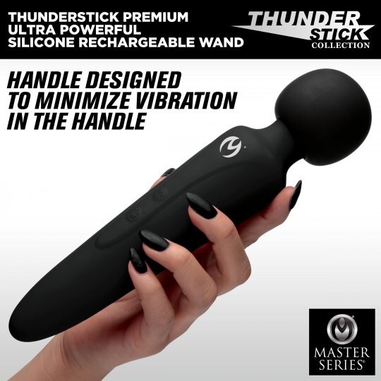 Master Series Thunderstick Premium Ultra Powerful Silicone Rechargeable Wand (01