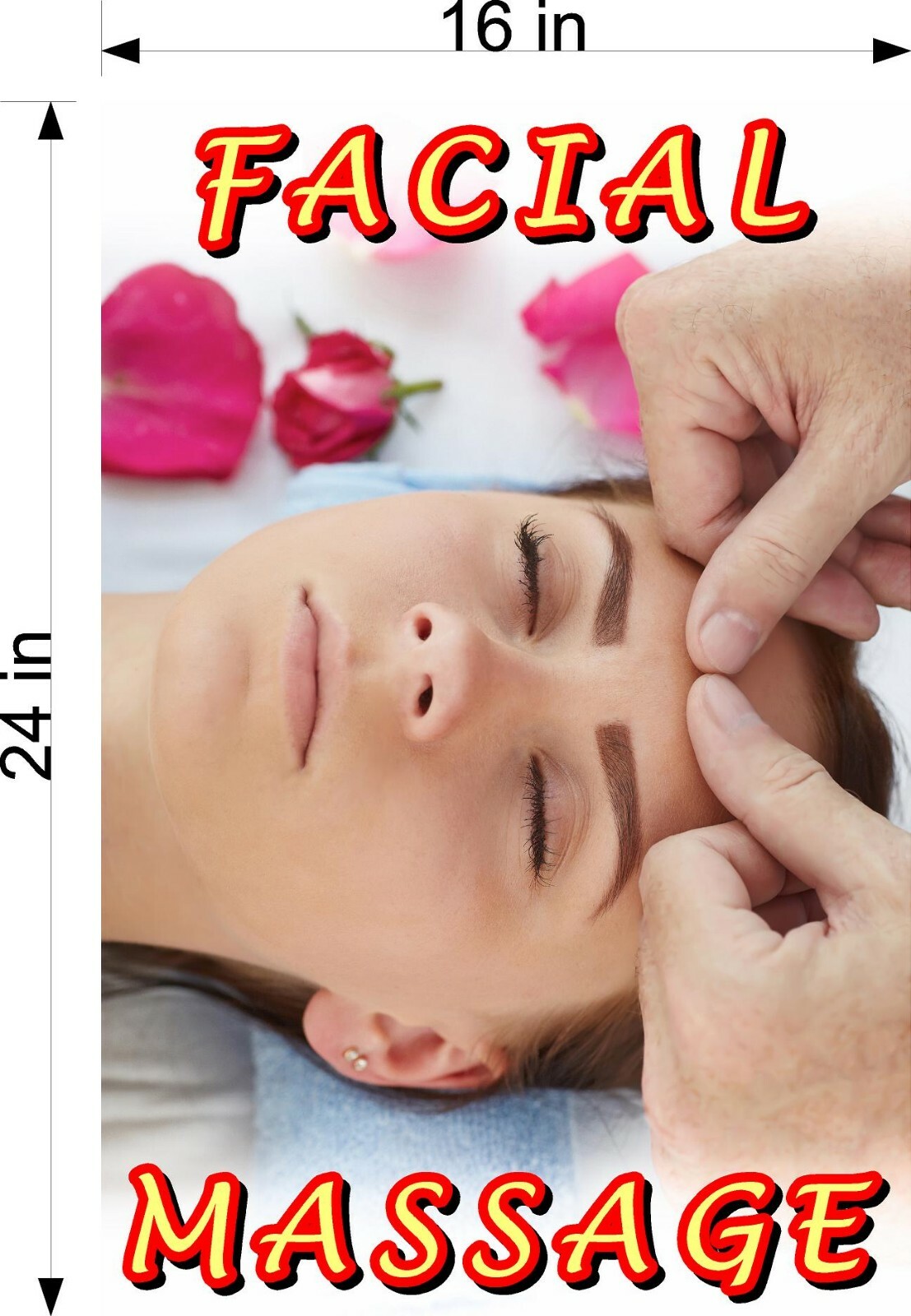 Massage 06 Photo-Realistic Paper Poster Sign Matte Non-Laminated Facial Vertical