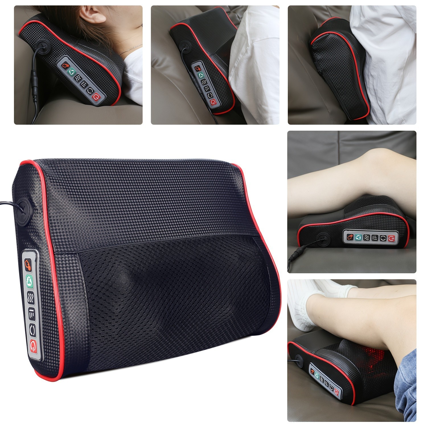 Electric Neck Massager Deep Tissue Shoulder Back Foot Kneading Massage Pain Reli