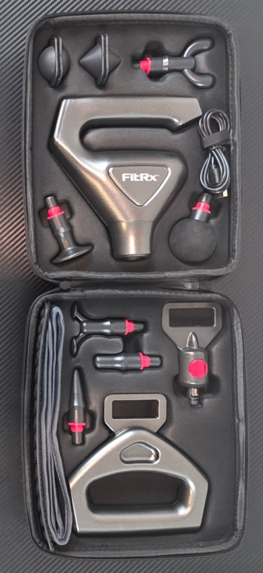 FitRx 2-in-1 Vibrating Massage Belt and Massage Gun #8973WM