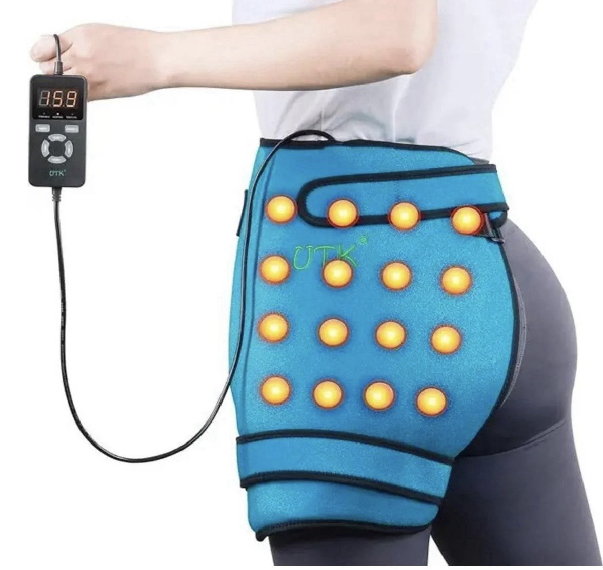 Open Box UTK Heated Hip Wrap Infrared Heat Massager Adjustable Belt