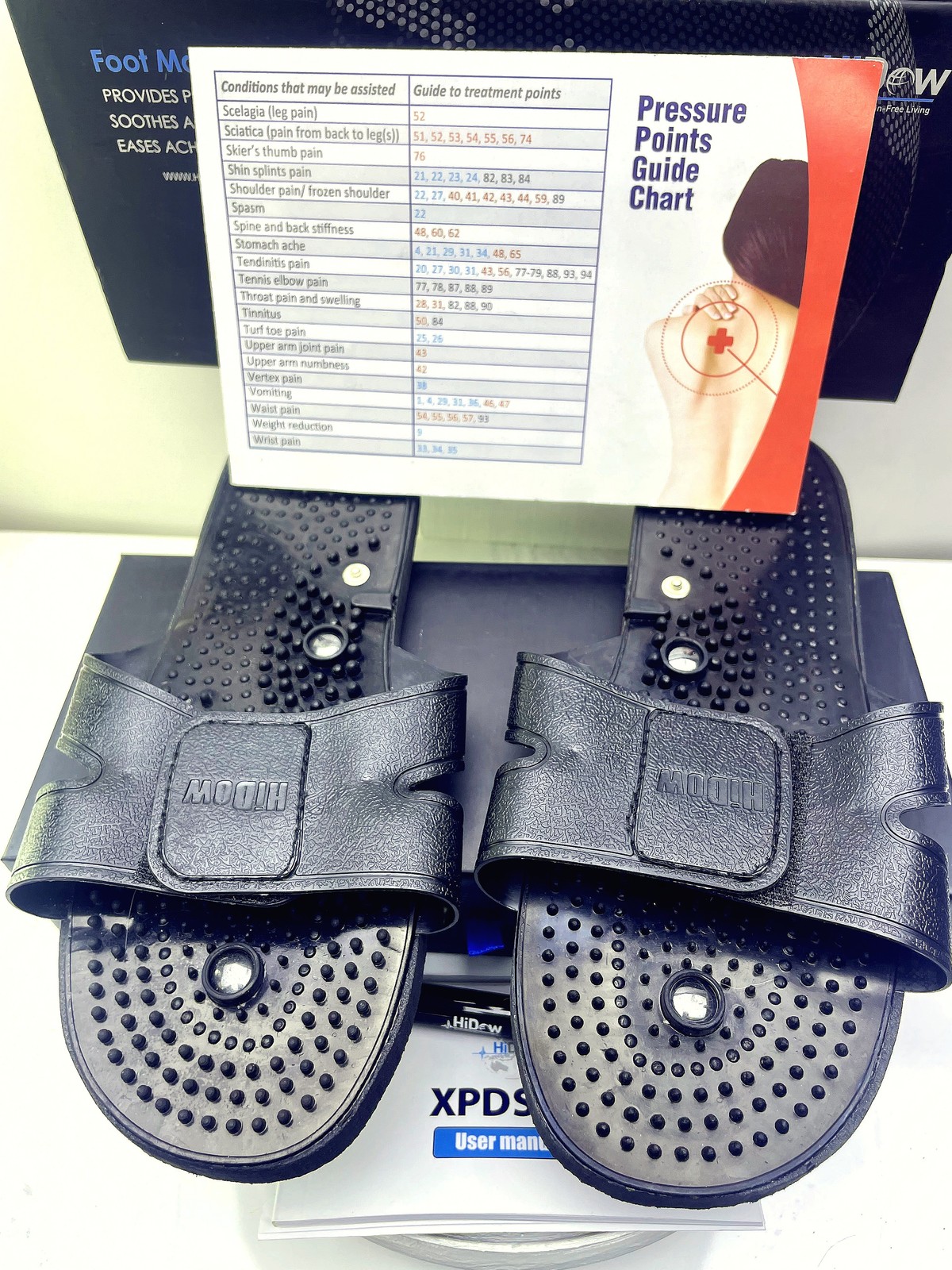 HiDow XPDS 18 TENS EMS Muscle Stimulator & Foot Massager Bundle New in Box