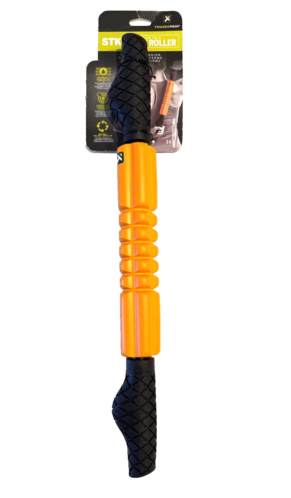 TriggerPoint STK Handheld Foam Roller 21” Massage Stick, Orange