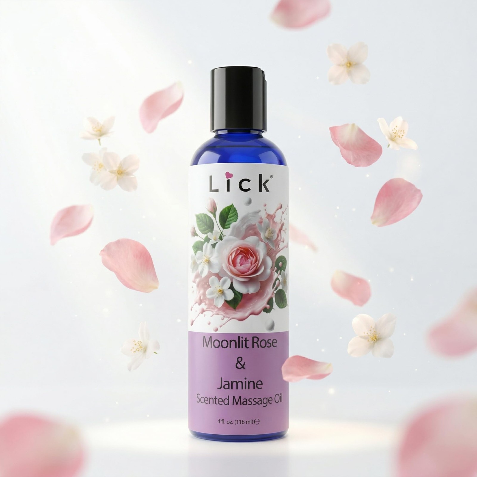 Rose and Jasmine Massage Oil – Elegant Floral Massage Oil with Sweet Almond O…