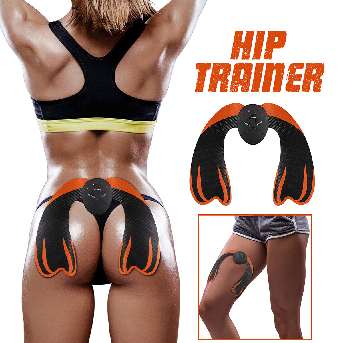 6 Modes Hip Trainer Electric Muscle Stimulator EMS Massage Machine ABS Butt Lift