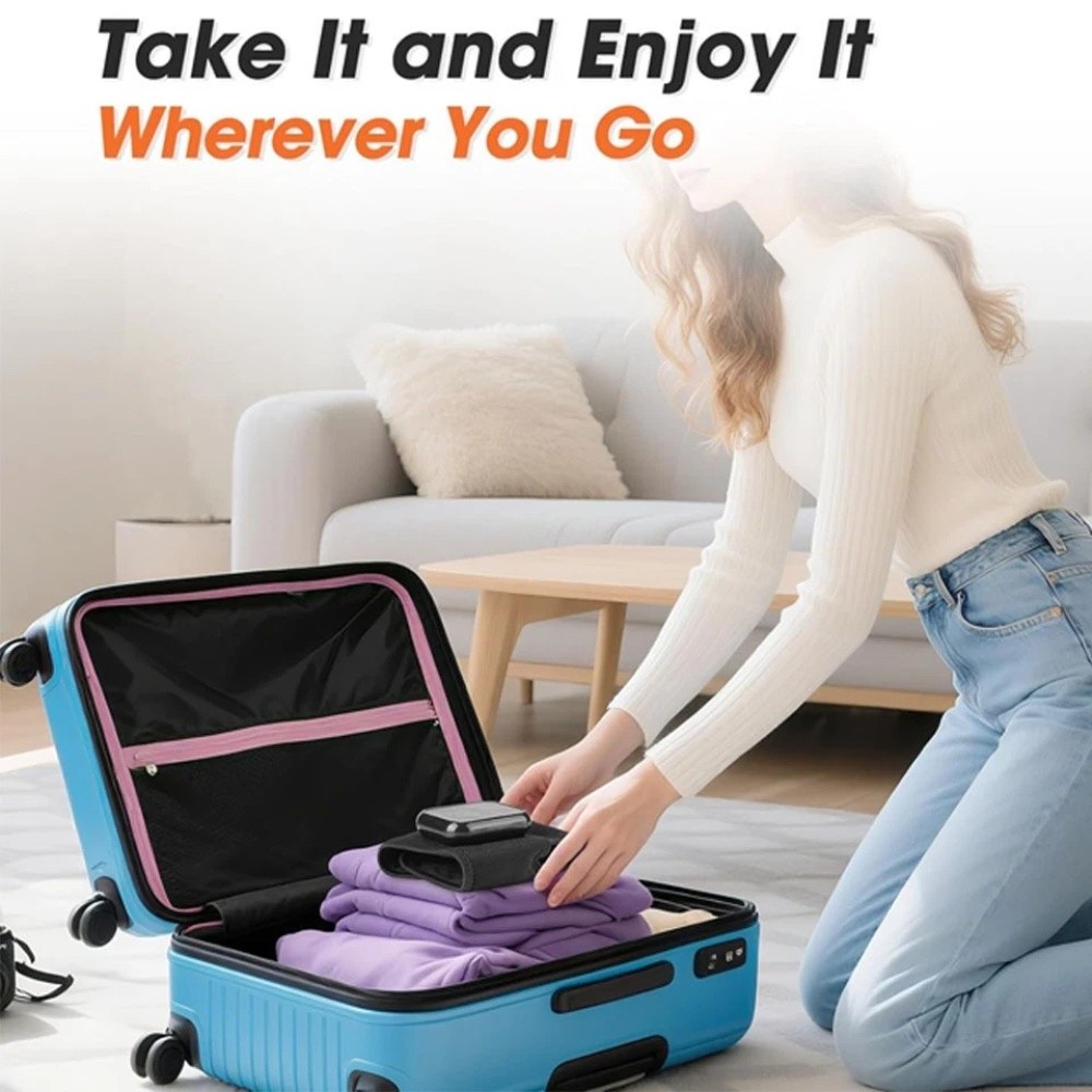 Adjustable Cordless Foot Ankle Massager Heating & Vibration & Timer Pain Relief
