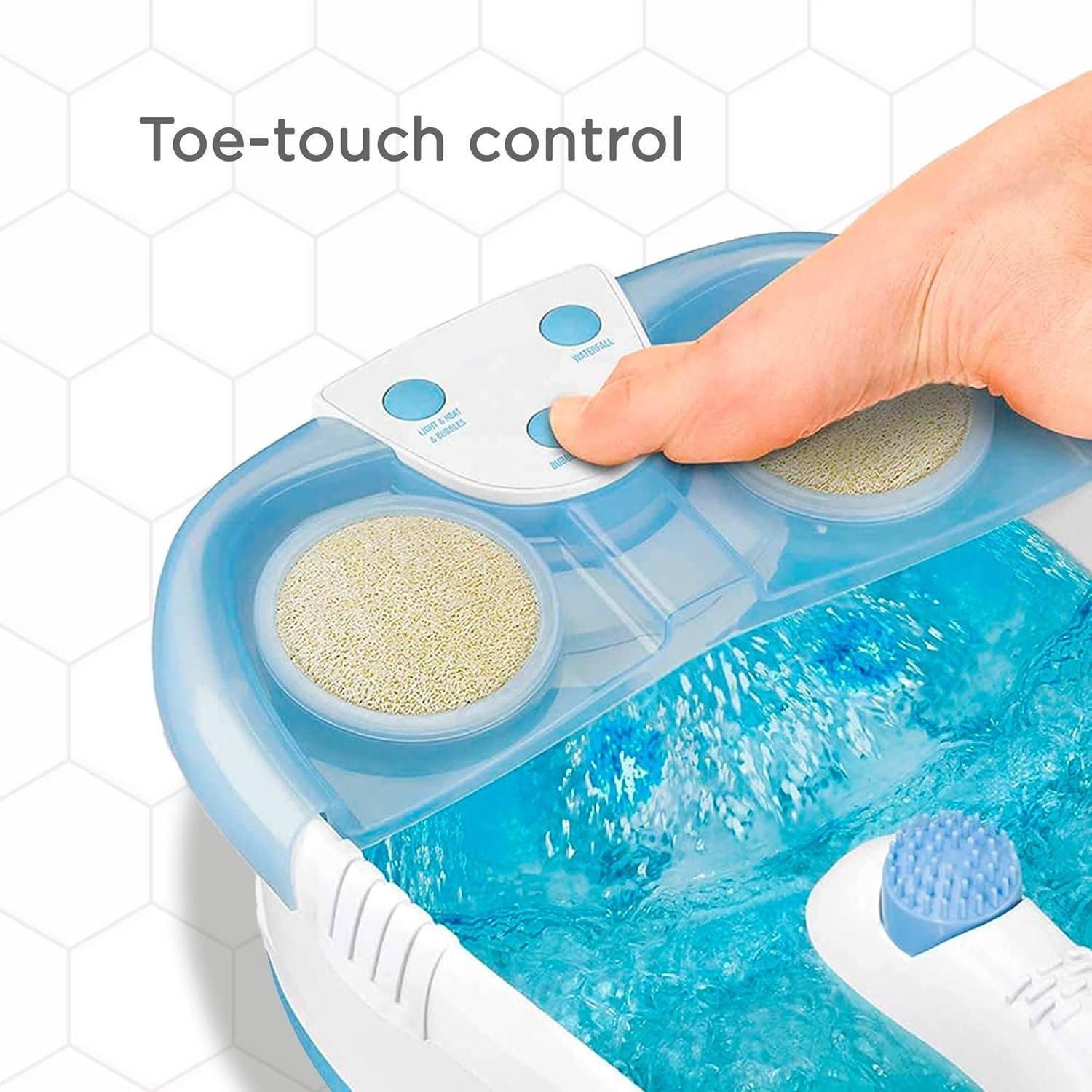 Bañera de hidromasaje para pies con luces LED azules y burbujas de masaje NEW US