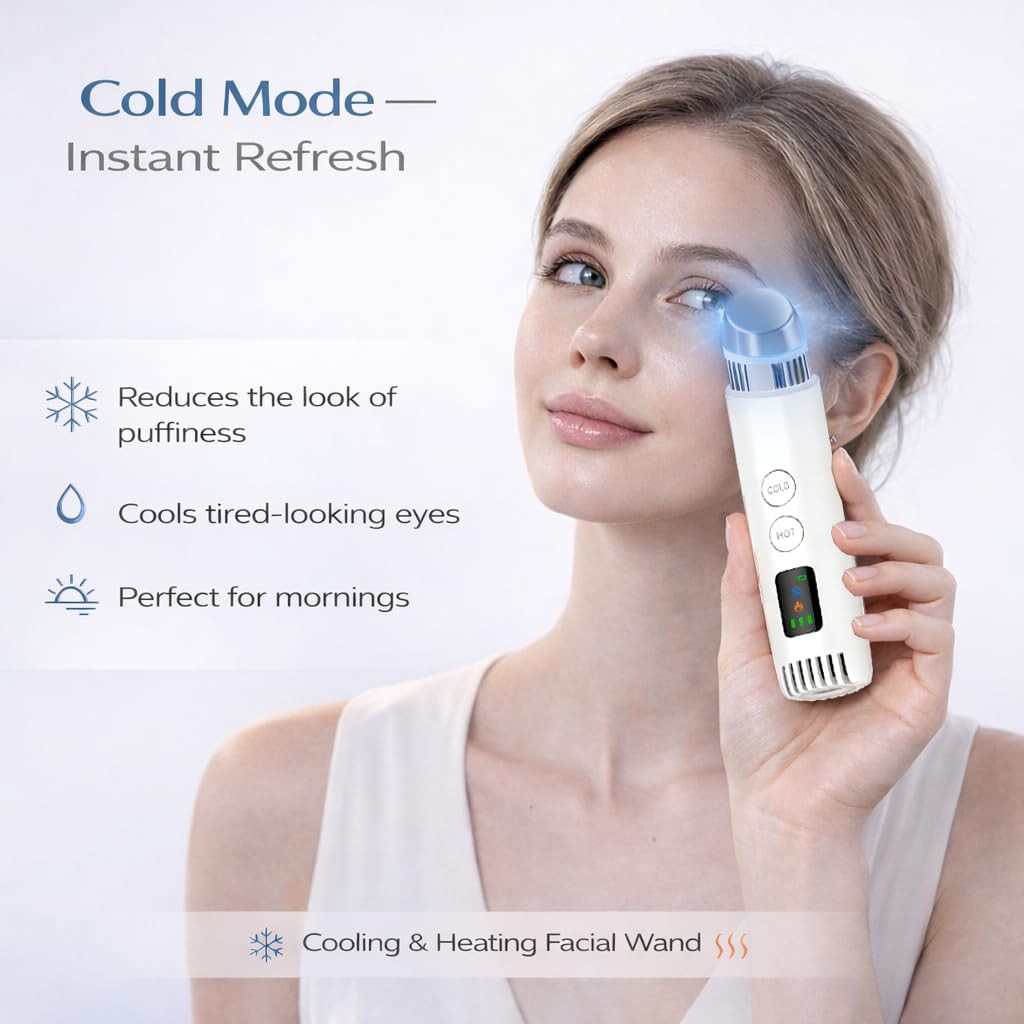 2-in-1 Cold & Warm Depuffing Wand for & Eyes,Adjustable Temperature Massager …