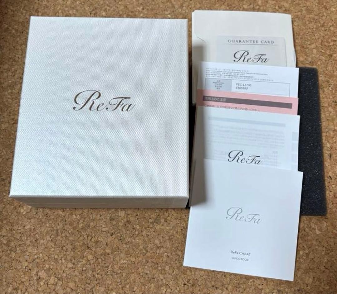 ReFa CARAT Facial Roller Silver with Box & Guarantee Card