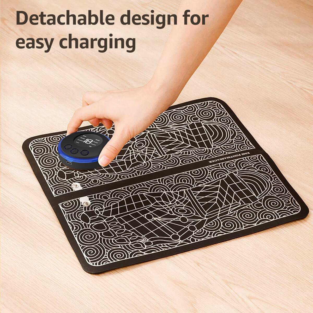 19 Level EMS Electric Foot Massager Pad Blood Circulation Muscle Stimulator Mat
