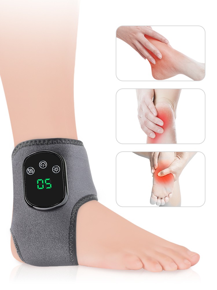 Foot Massager Ankle,Wireless & Portable Heated Ankles Wrap with 3 Vibration Mode
