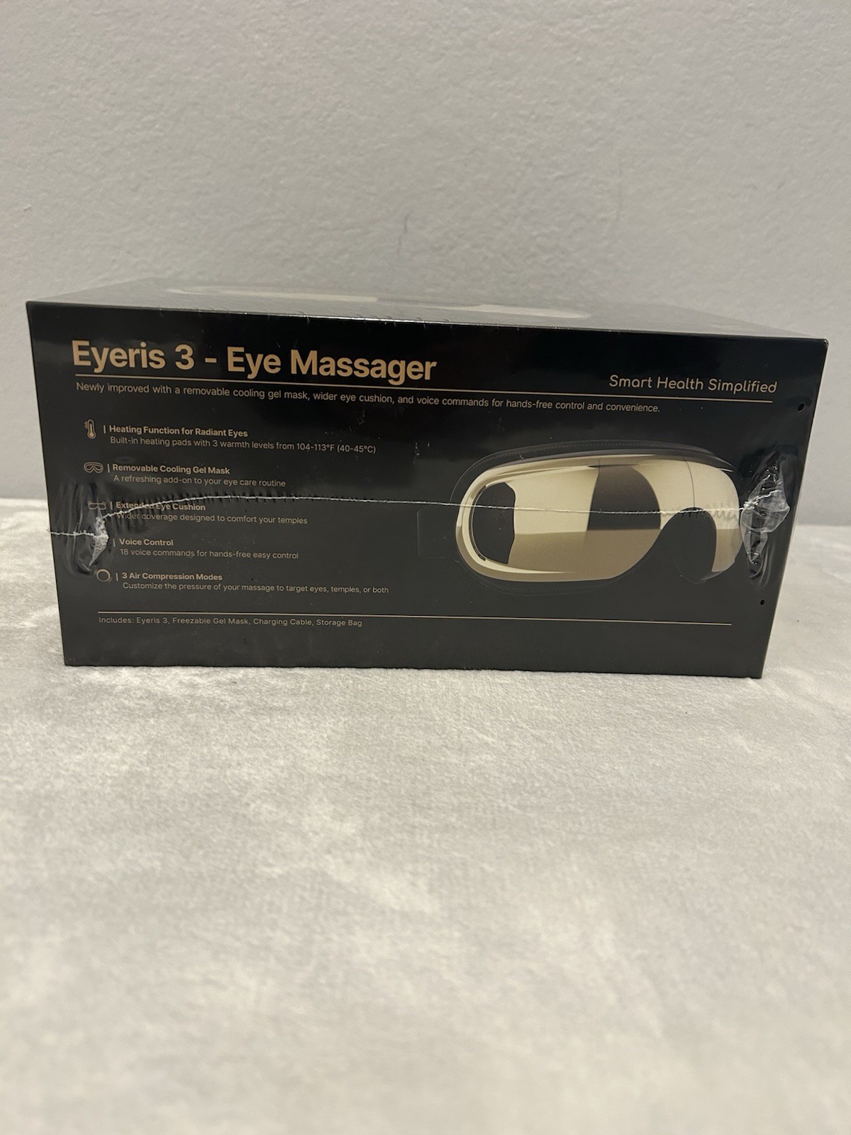 Eyeris 3 Eye Massager With Heating Cooling Gel Mask Voice Control Brand New