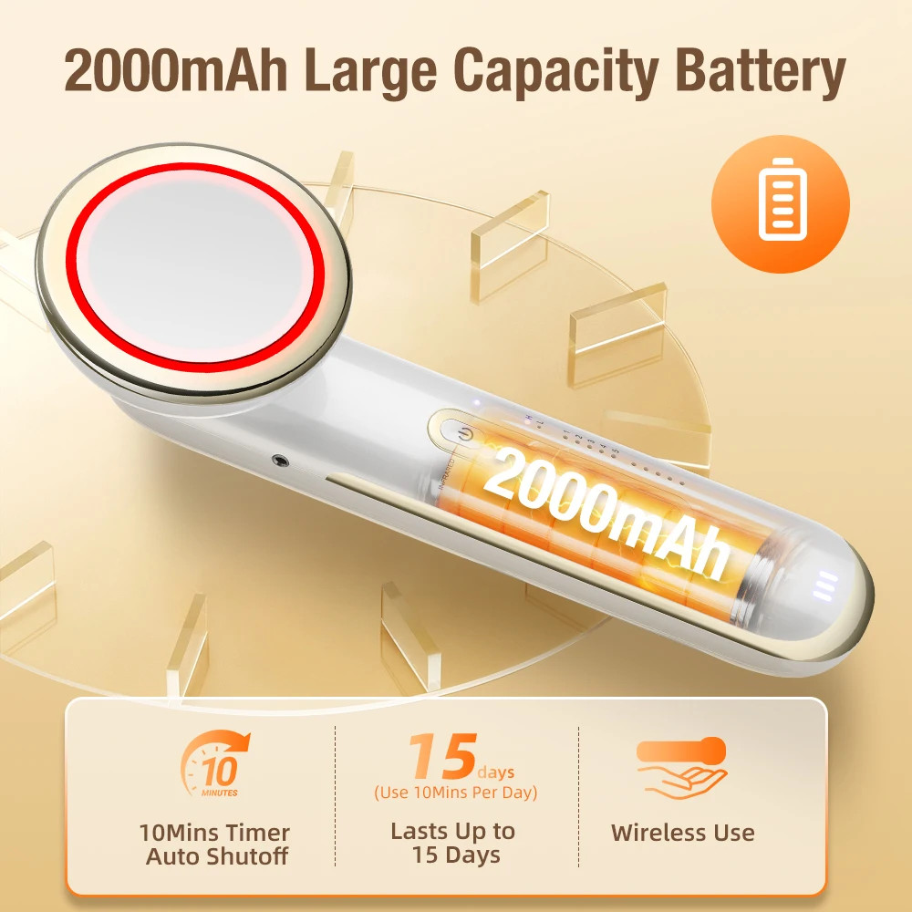 5 IN 1 LED Slim Massager, Facial Body Anti-Cellulite Fat Burner Vibration Device