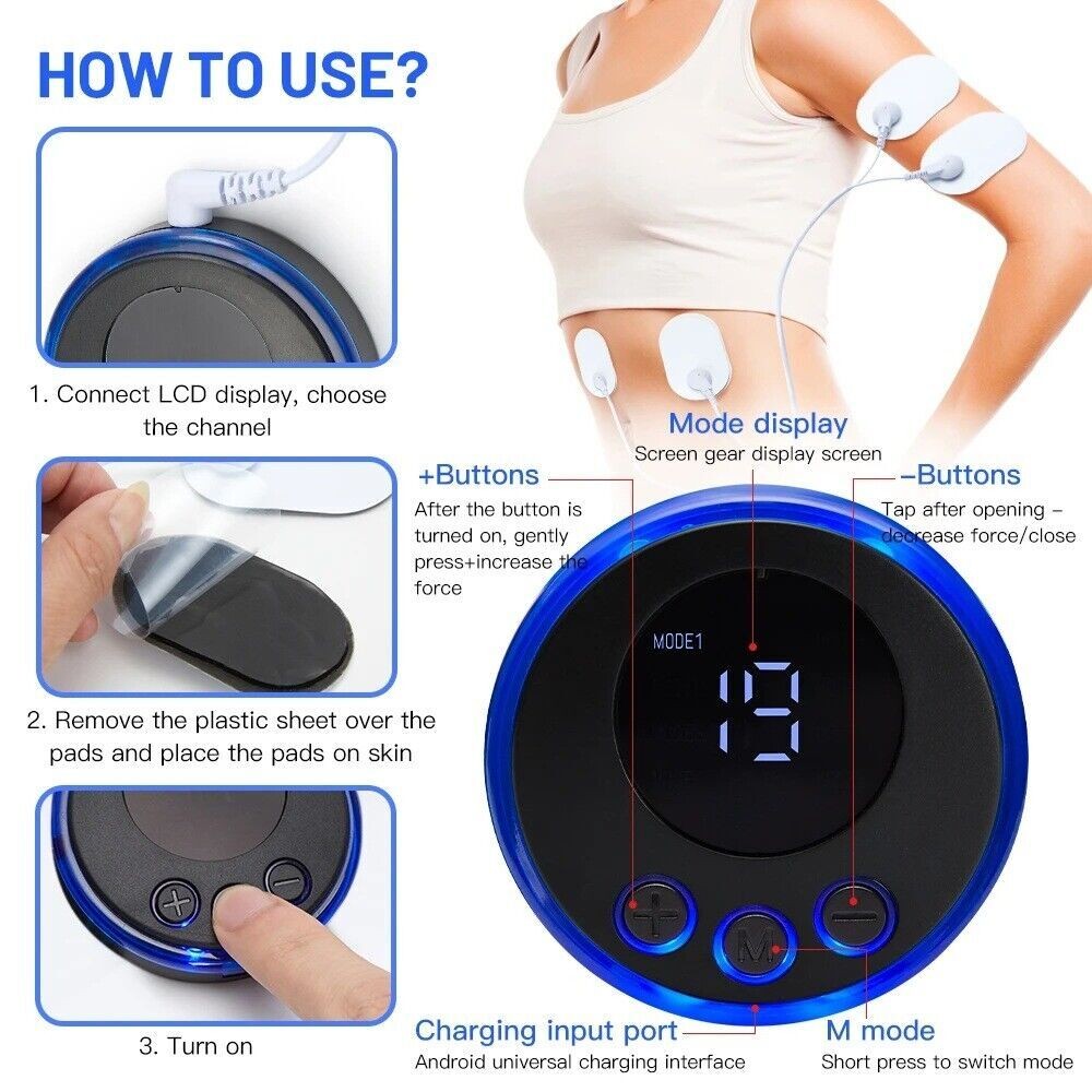 EMS Facial Body Muscle Stimulator Electrode Face Cheek Slimming Beauty Massager