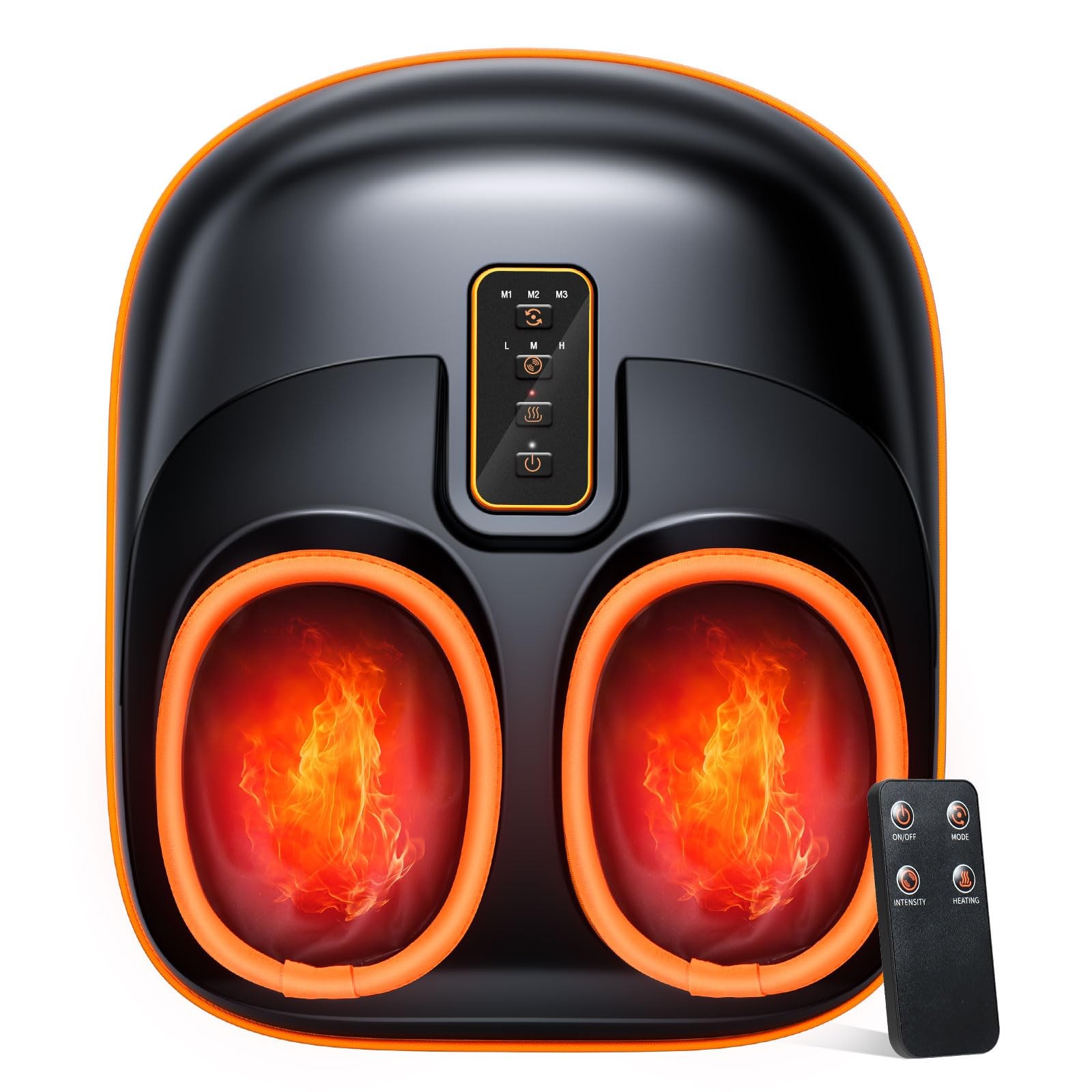 Foot Massager Machine with Heat, Upgrade 6 Airbags 29 Nodes Deep Rolling, Com…